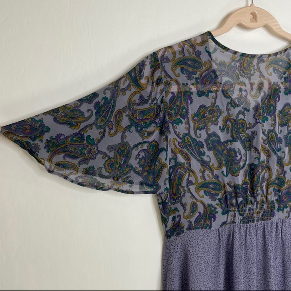 One Fine Day Sheer Chiffon Paisley Top - Picture 4 of 10